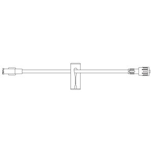 Standard Bore Extension Set, Proximal Luer Lock Connection, Distal SPIN-LOC Connection, Slide Clamp, 1.9mL Priming Volume, 7"L